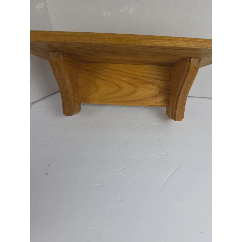 Vintage Oak Small Wall Shelf Farmhouse Cottagecore 14X7